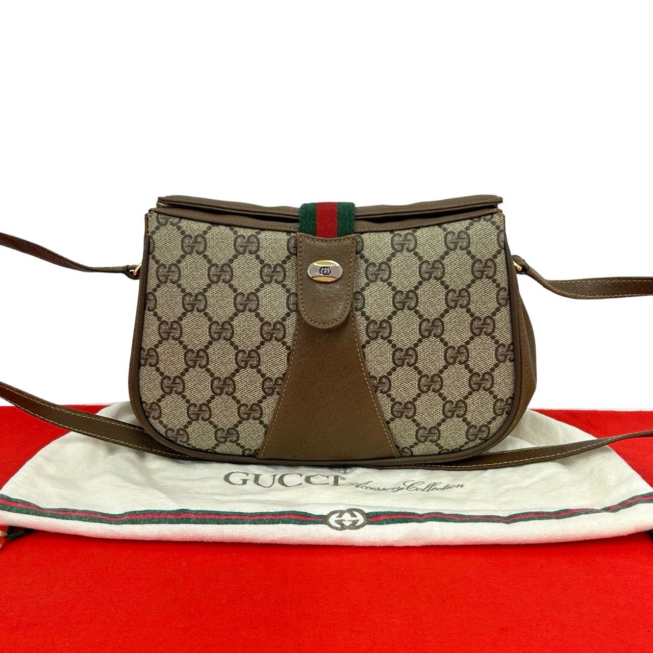極 美品 袋付き GUCCI グッチ オールドグッチ ヴィンテージ シェリー