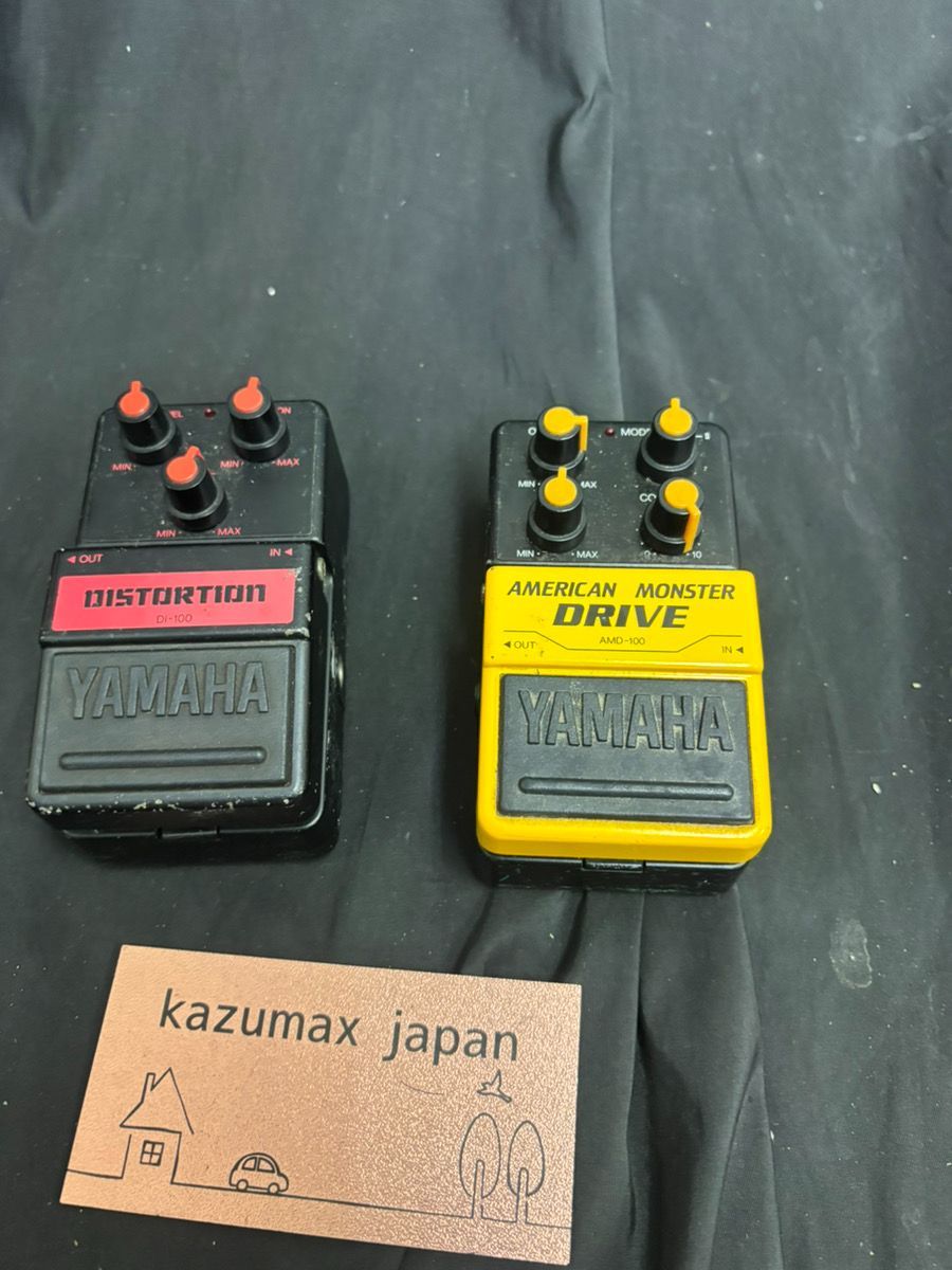 YAMAHA AMD-100 DI-100 2台セット 動作品 本体のみ American Monster Drive Distortion ギター エフェクター (k-902)