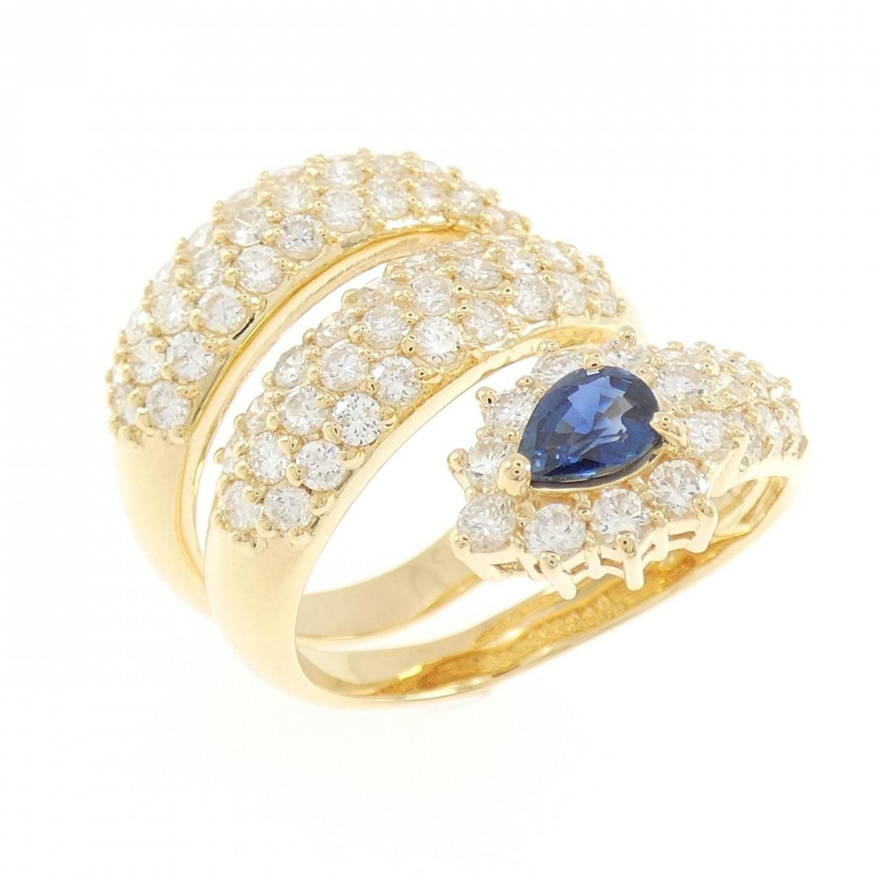 K18YG サファイヤ リング 0.523CT