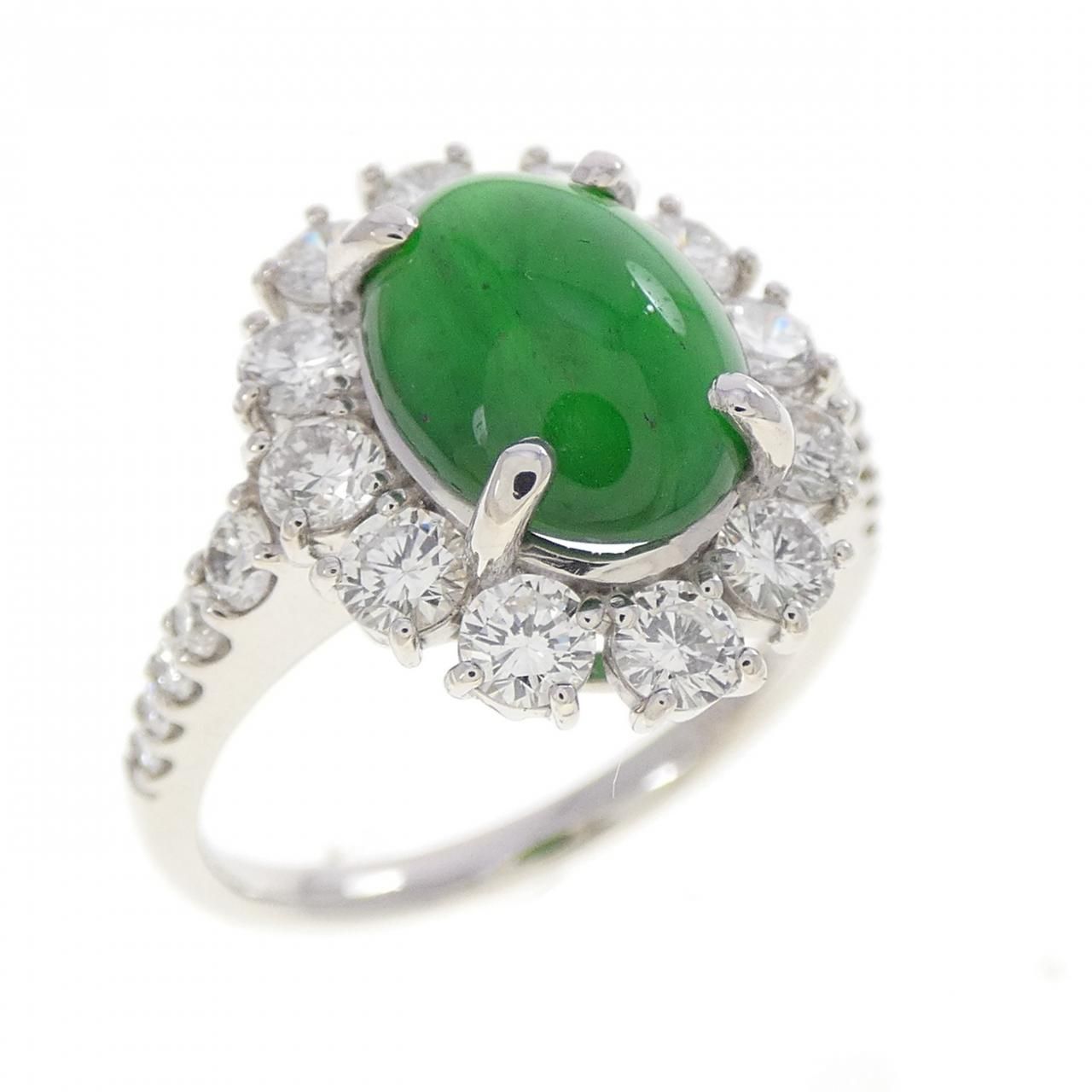 PT900 ヒスイ リング 2.34CT