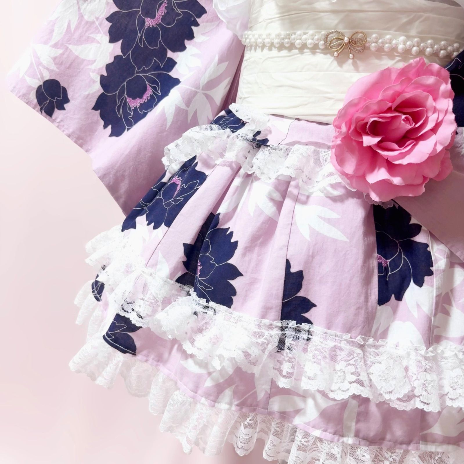 🎀姫浴衣🎀 セパレート浴衣ドレス 地雷系 量産型 姫ギャル 共布2WAY