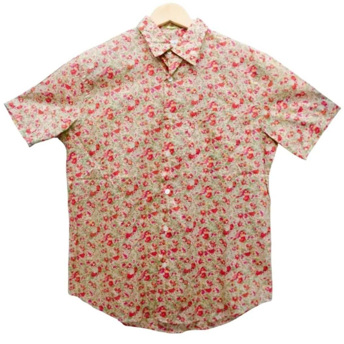 Paul Smith LONDON ポールスミス 半袖シャツ L 日本製 花柄 総柄