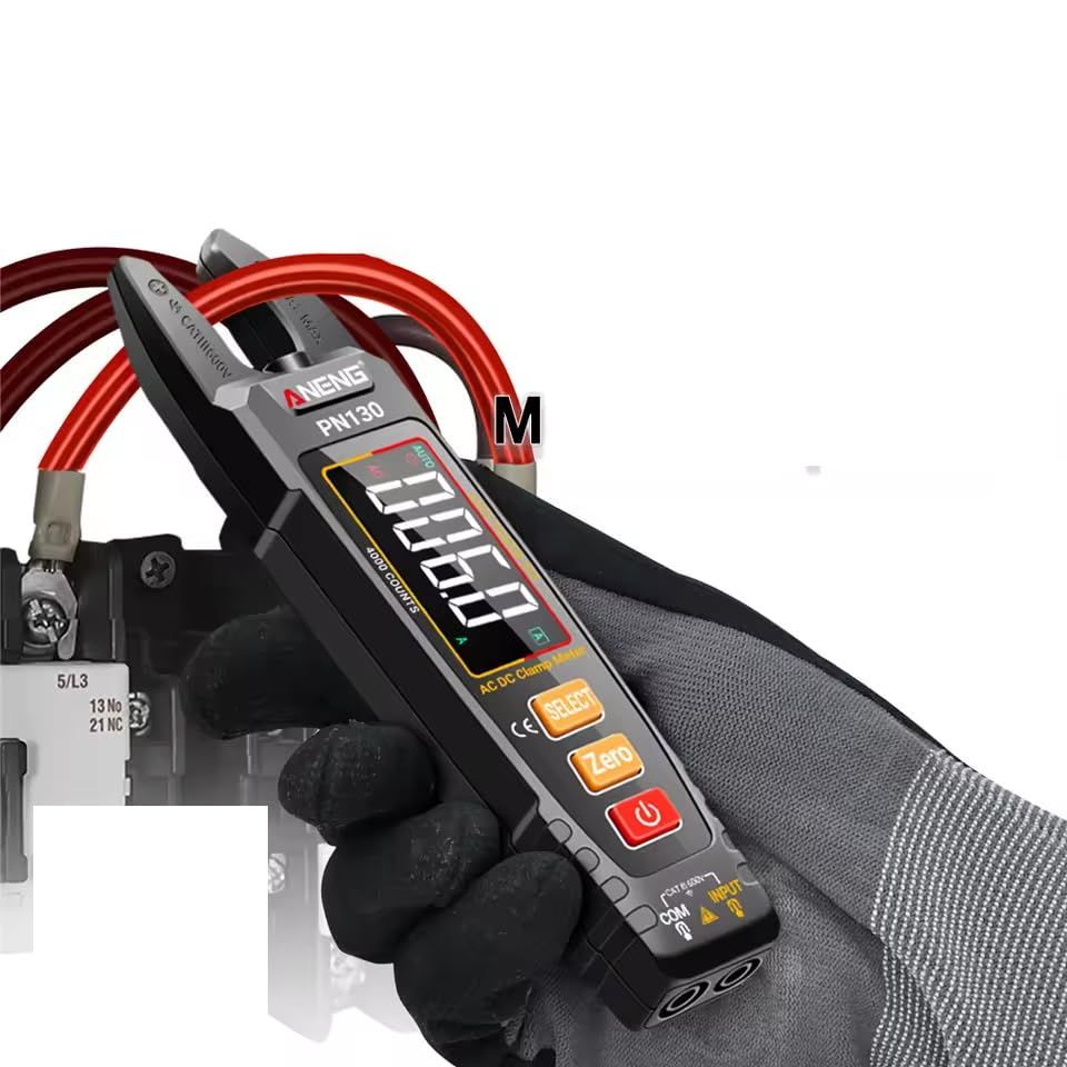 N◆zmart ANENG PN130 インテリジェント デジタル クランプメーター 4000カウント ACDC 電圧 電流 ポータブル マルチメーター 静電容量 抵抗 T 電流計 電圧計 マルチメーター テスター 絶縁抵抗計 導通チェッカー 検電器 電力計