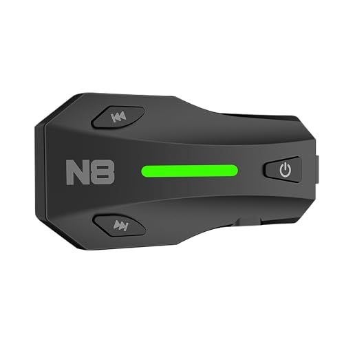 N◆N8 バイク インカム｜ヘルメット インカム｜8人同時通話＆音楽を聴きながら通話可能｜音楽共有 デュアルチップ Qualcomm Bluetooth 5.4｜45mm大音量スピーカー＋IP67防水｜ワンタッチ接続・自動復帰・最長2000m｜日本語音声＆説明