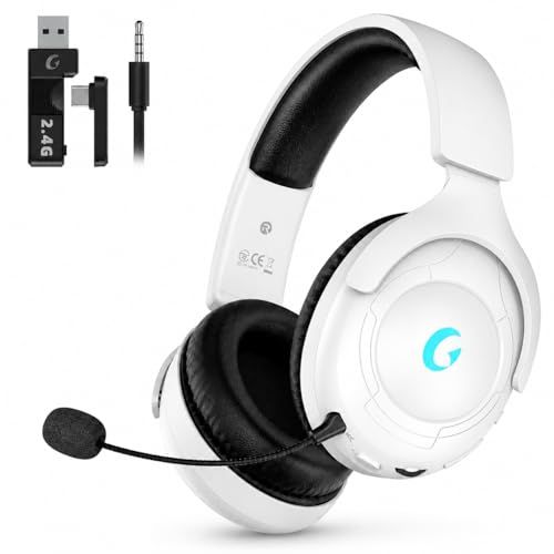 ★新品★Gvyugke ゲーミングヘッドセット 2.4G USB/Type-C/Bluetooth 5.4/有線 4WAY接続 20ms 超低遅延 ワイヤレスヘッドホン 50MMドライバー立体音響 45H長時間再生 高遮音性 RGB ライト 380b7c3f