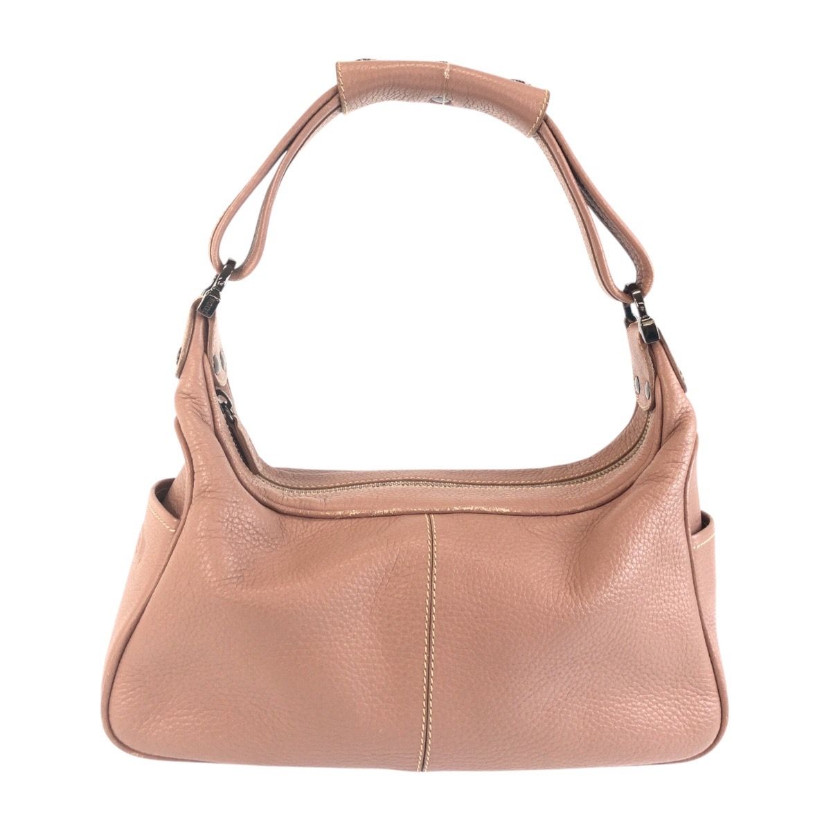 TOD'S トッズ ピンク ダスティーピンク シルバー金具 レザー