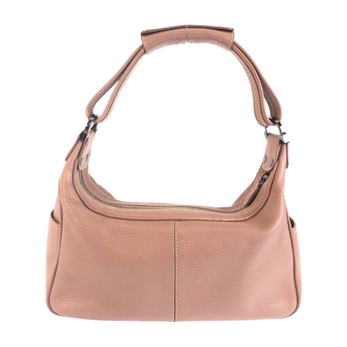 TOD's　トッズ　ピンク　バッグ　ハンドバッグ　ショルダーバッグ　本革　レザー TOD'S トッズ ピンク ダスティーピンク シルバー金具 レザー