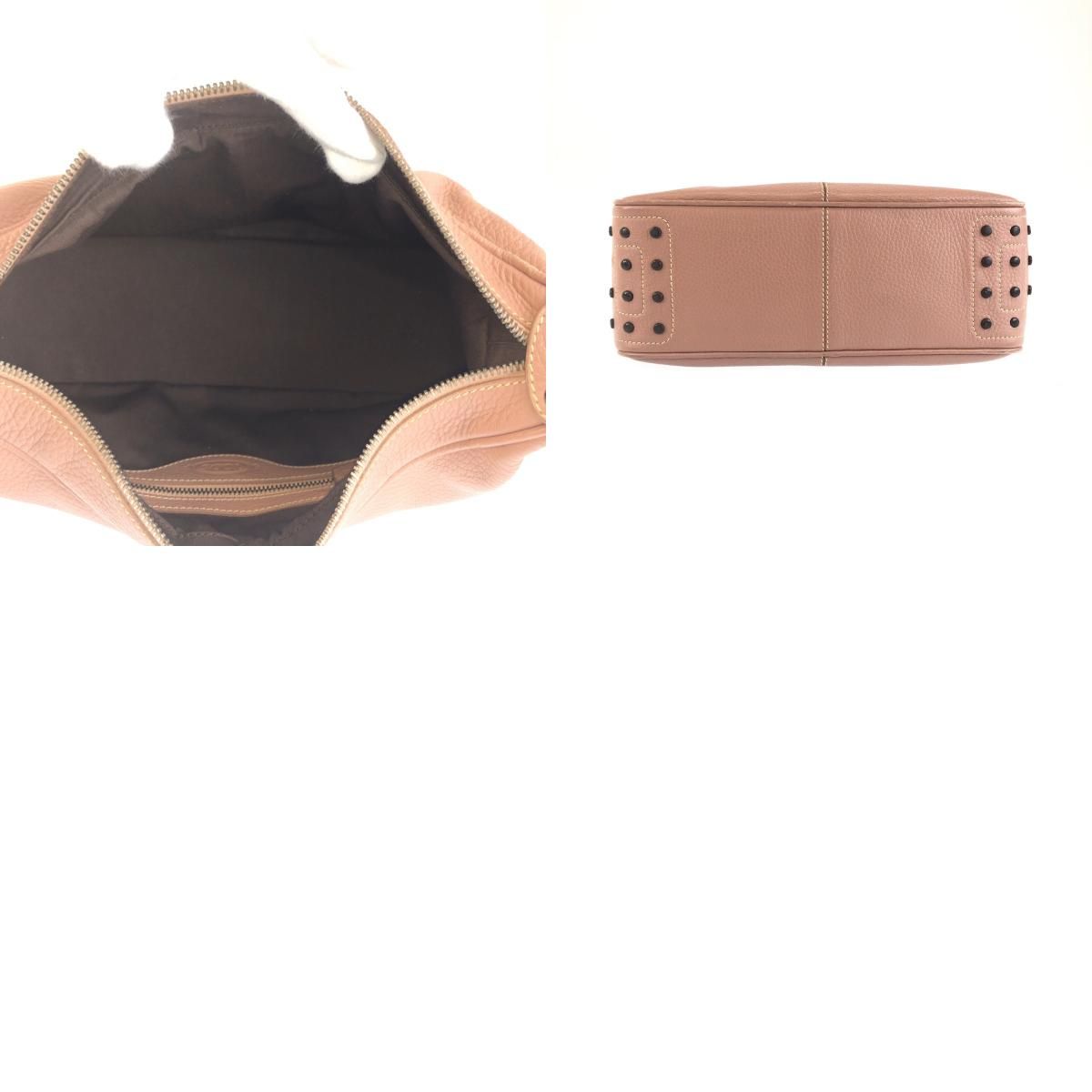 TOD'S トッズ ピンク ダスティーピンク シルバー金具 レザー
