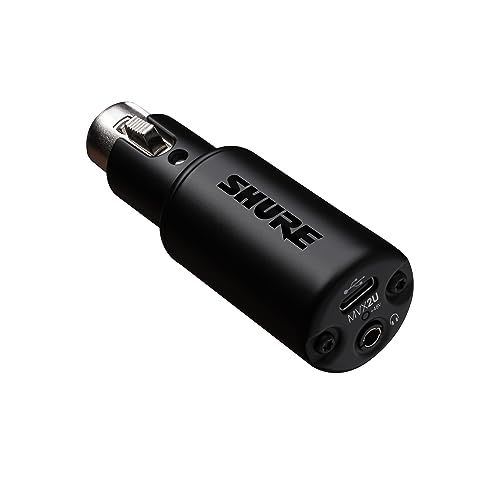 SHURE シュア MVX2U デジタルオーディオインターフェース ヘッドホン出力付きXLR-USB変換アダプター : ダイナミックマイク/コンデンサーマイク/配信(ストリーミング) / ボーカル・楽器録音(レコーディング) / モニタリング dc6cce42