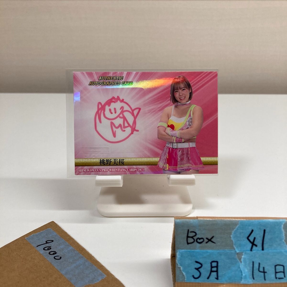 2021 BBM 桃野美桜 Mio Momono 39/40 直筆サインカード 女子プロレス カード