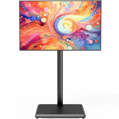 ★新品★Rfiver テレビスタンド ハイタイプ tvスタンド 27~60インチ対応 壁寄せ テレビ台 VESA/横100?400 ?/縦100?400 ? 耐荷重40 kg 木製台座 高さ調整可能 左右回転35° 家用 会社用 ブラック 031d5906