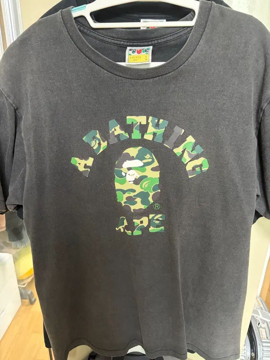 A BATHING APE アベイシングエイプ カモフラ 半袖 Tシャツ ブラック