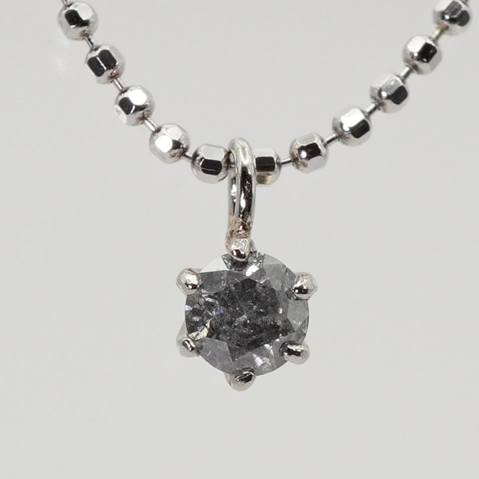 シルバー925×Pt900 ダイヤモンド 0.1ct ネックレス/25-2472