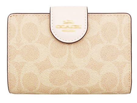 [Ｍｙ　Ｏｒｇａｎｙｅｅ] レディース 財布 通販 L型 ショルダー二つ折り財布 ミディアム コーナー ジップウォレット シグネチャー キャンバス アウトレット (サンド×チョーク) [並行輸入品]pms 164c5657