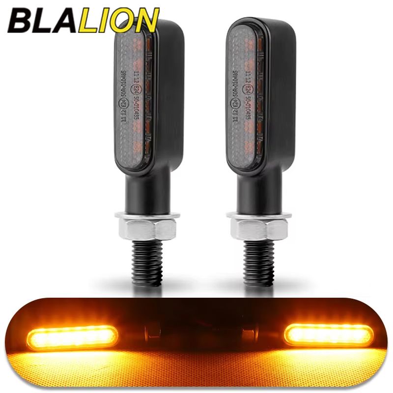 Blalion-ミニLEDモーターサイクルウインカー,12V,琥珀色の点滅ライト