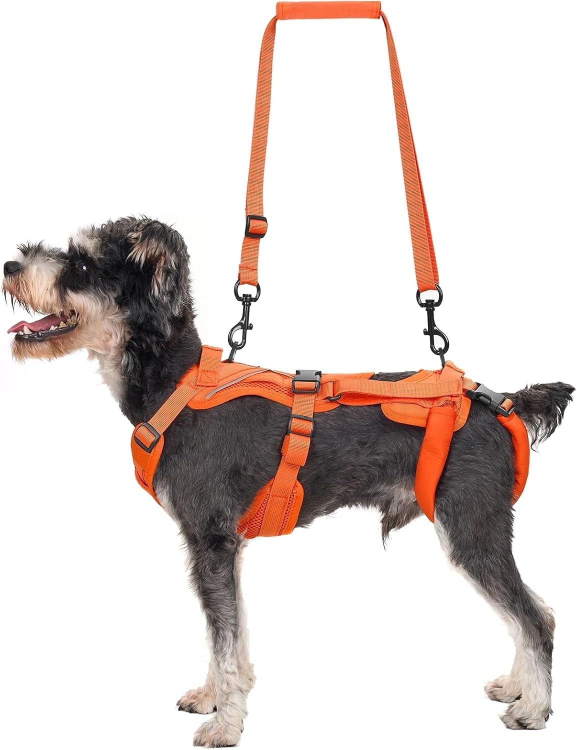 OneTigris ハーネス 犬 介護 歩行補助 介護ハーネス犬 小型犬 サイズ調整可能 排泄を妨げない 取り外し可能な肩ベルト 前足 後足サポート 噛みつきや裂けに強い 1000Dナイロン お手入れが簡単な素材 引っ張り防止 脱着簡単 老犬 ba681e15