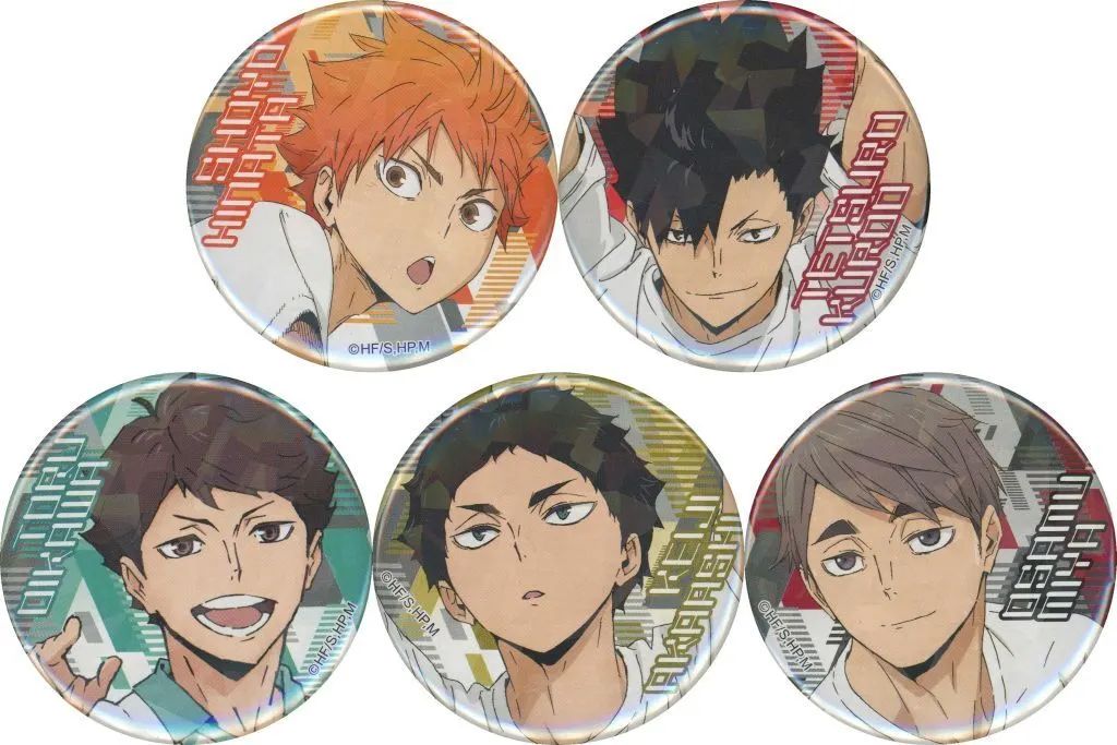 【中古】バッジ・ピンズ [単品] 日向＆黒尾＆赤葦＆宮治＆及川 ホログラム缶バッジセット(Aセット) 「ハイキュー!! バラエティバッグ2022」 ジャンプショップ限定