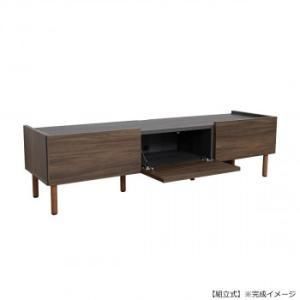 【新品・4営業日で発送】タカシン家具工業 日本製組立家具 収納付きテレビ台 テレビボード ウォールナット 木目 co-bs-1500tv-wn (2337365)