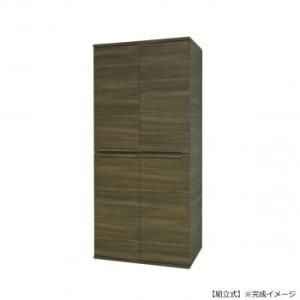 【新品・4営業日で発送】タカシン家具工業 日本製組立家具 ワードローブ 可動式棚 ハンガーラック ブラウン×ダークブラウン co-nc-1990lbt-brdb (2337354)