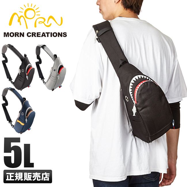 【メーカー正規品】モーンクリエイションズ シャーク スリングバッグ サメバッグ ワンショルダー 5L MORN CREATIONS SK-129