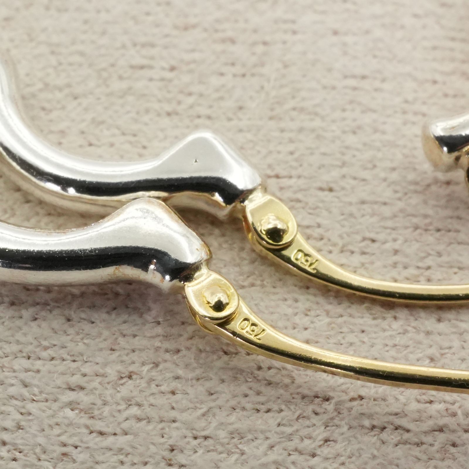 アトリエカオル ミモザ フープ ピアス シルバー×K18 コンビ/25-2284