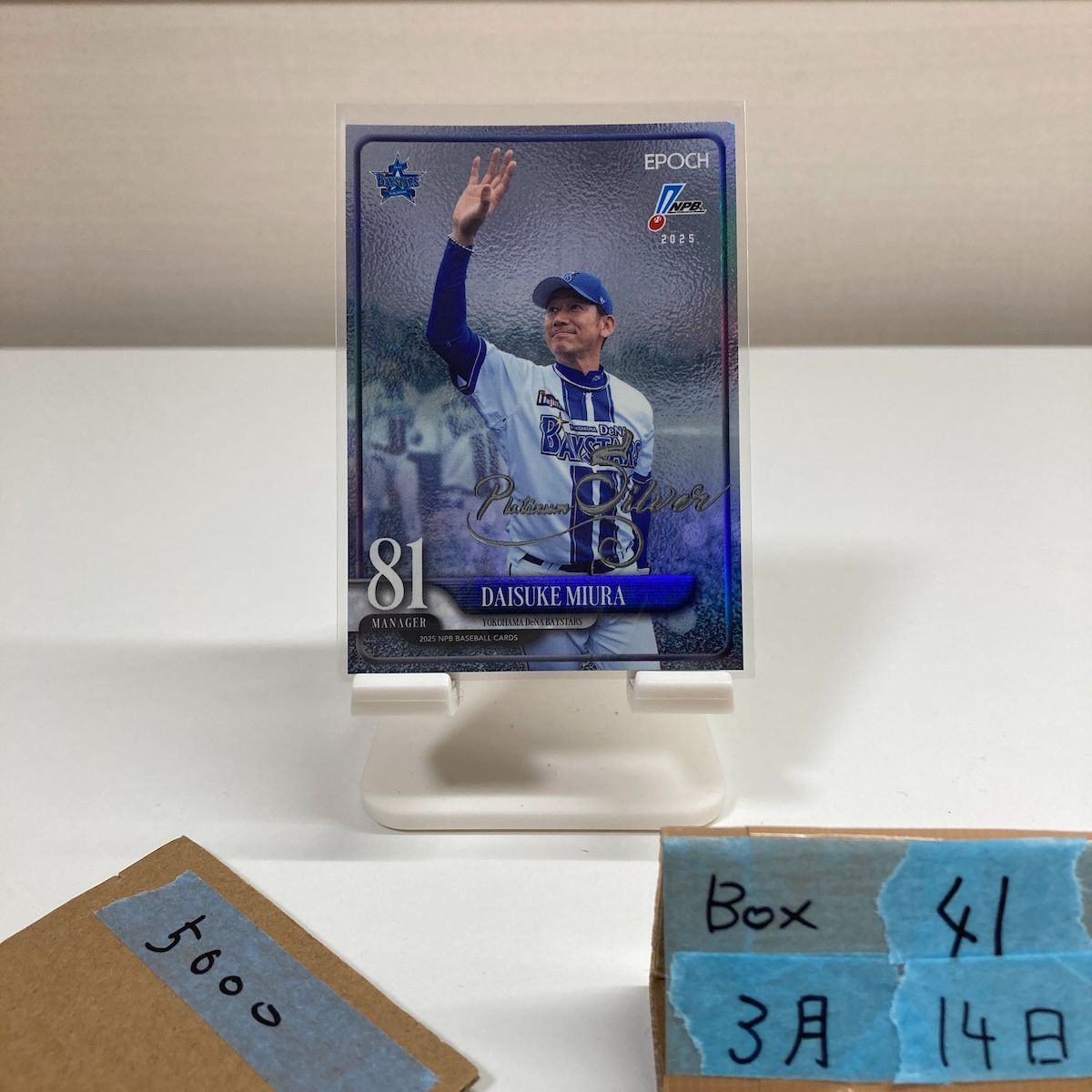 2025 EPOCH NPB 三浦大輔 18/25 横浜DeNAベイスターズ Platinum Silver