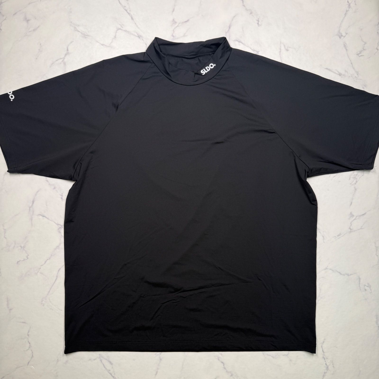 美品　SLDO. エスルド 半袖モックネックシャツ ブラック メンズ XXXL ゴルフ
