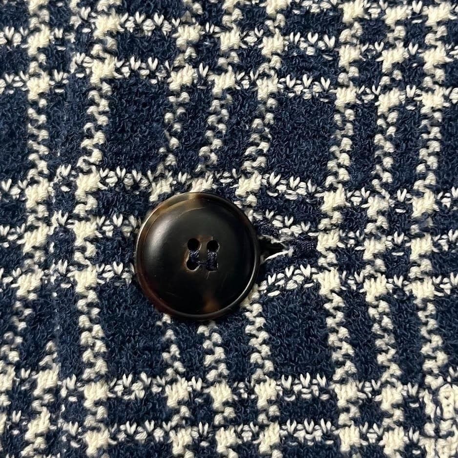 4267 LARDINI ラルディーニ チェック柄 ニットジャケット S イタリア製