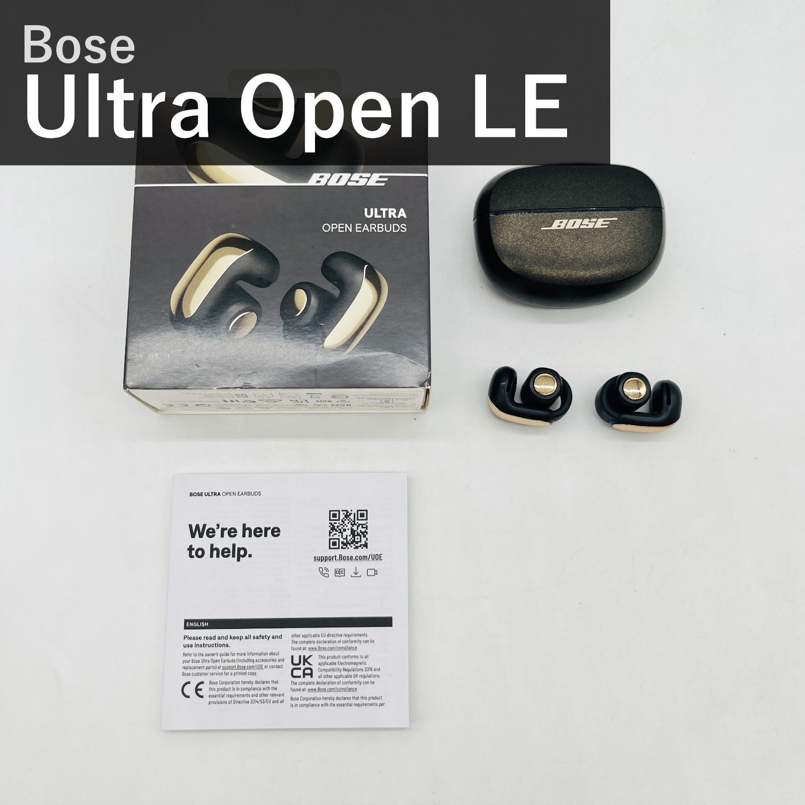 Bose ボーズ Ultra Open Earbuds LE 881046-0100 デザートゴールド 完全ワイヤレスイヤホン オープンイヤー Bluetooth 空間オーディオ 最大7.5時間再生 IPX4防滴 マイク付 国内正規品