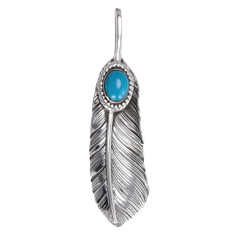 [Four leaf] シルバー 925 ペンダントトップ チャーム チェーン 別売り ネックレス ハワイアンジュエリー アクセサリー (turquoise)