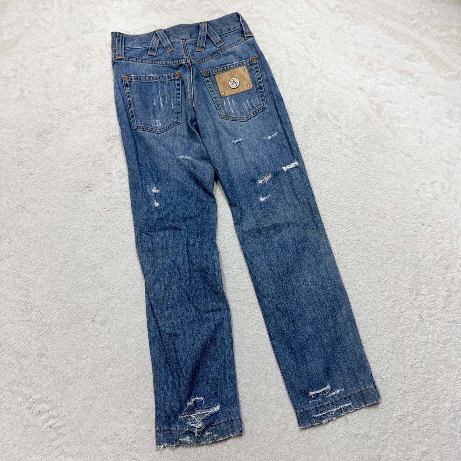 DOLCE&GABBANA ドルチェ＆ガッバーナ 激しいダメージ加工 デニム 