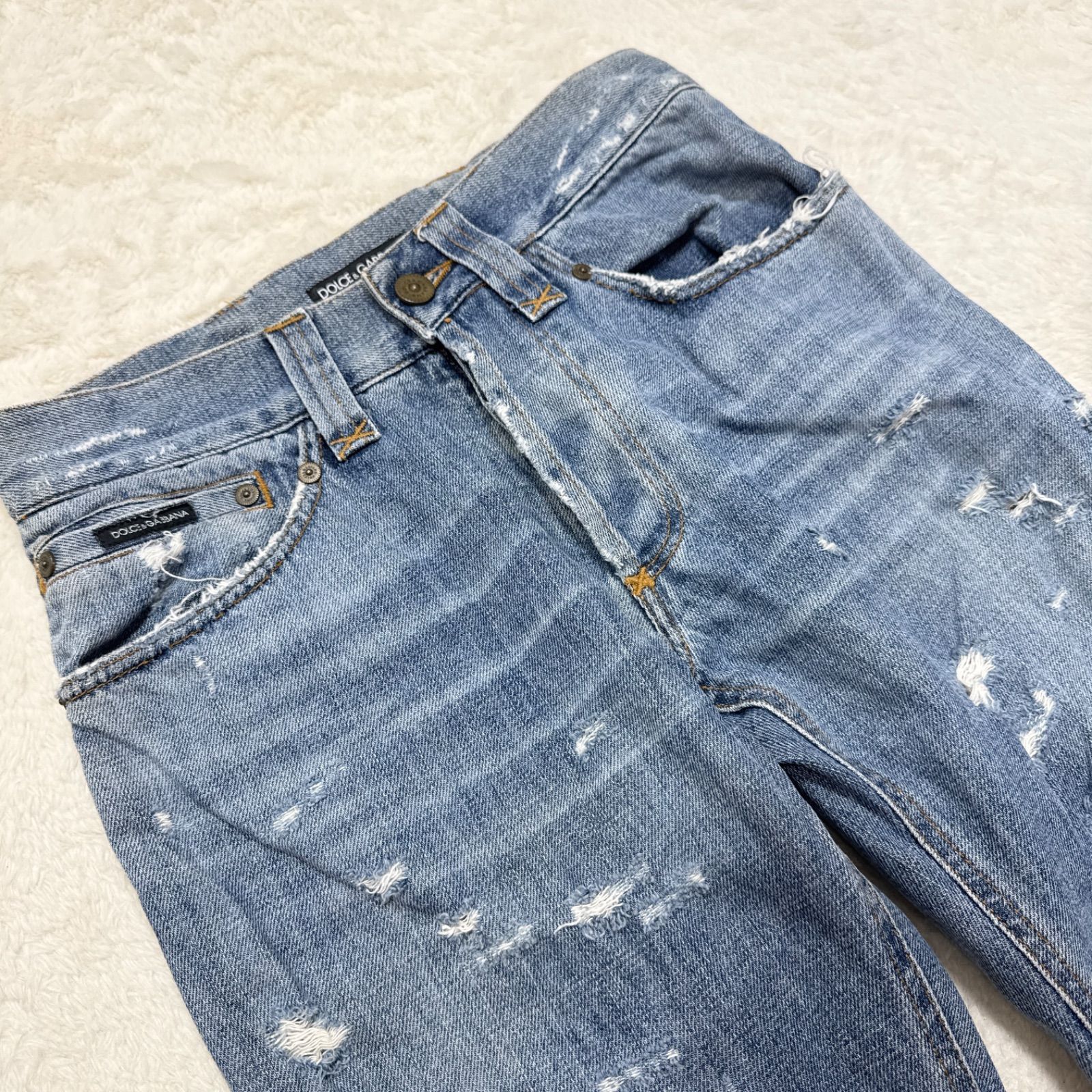 ○人気○ドルチェ＆ガッバーナ デニムパンツ クラッシュジーンズ 