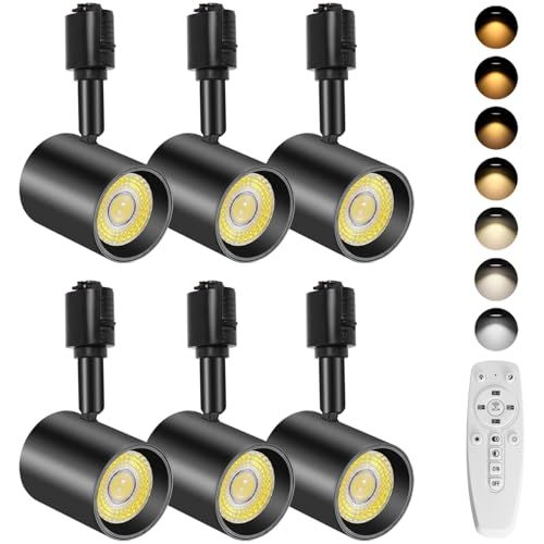 ★新品★ダクトレール スポットライト 80W形相当照明スポットライト 消費電力10W LED一体型 リモコン無段階調光調色 800LM高輝度 高演色Ra90+ 角度調節可能 植物育成明明るい レールライト用 キッチン/ショッピングモール照明( 664b5b13