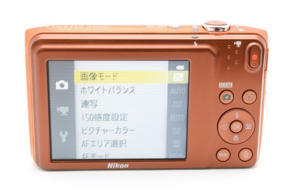 極美品｜Nikon COOLPIX S3500 デジタルカメラ アプリコットオレンジ
