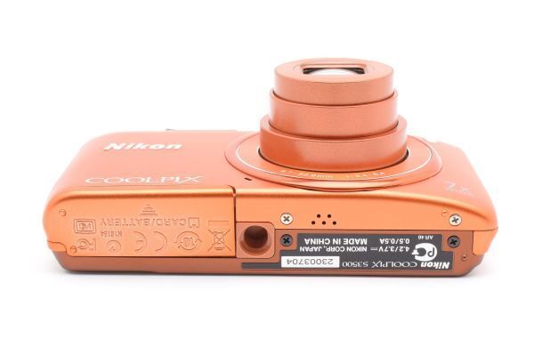 極美品｜Nikon COOLPIX S3500 デジタルカメラ アプリコットオレンジ