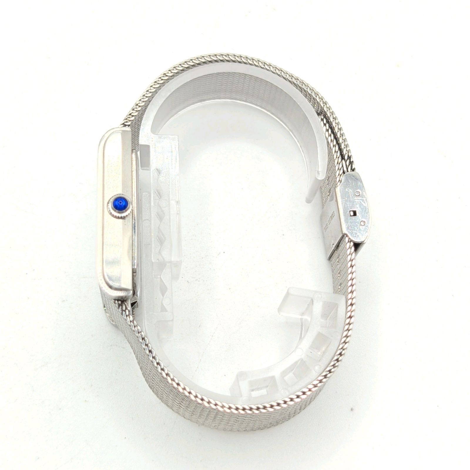 WALTHAM 2101120 Watch Quartz Ladies Silver Square Stones Y2K 00S