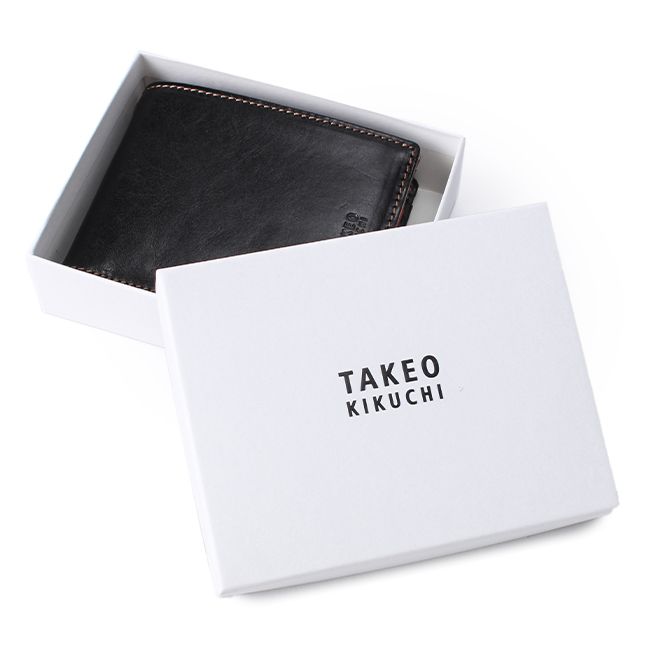 メーカー正規品】タケオキクチ 財布 二つ折り財布 メンズ ブランド