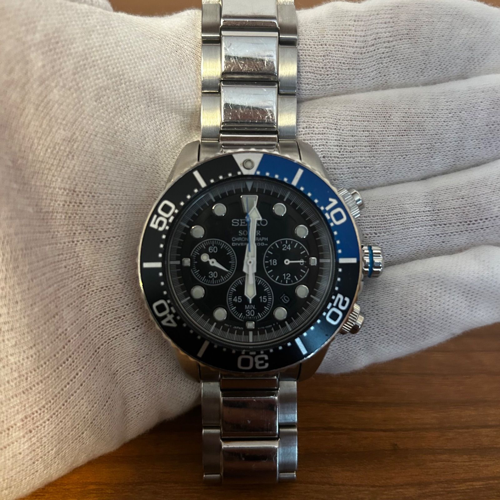 SEIKO PROSPEX ソーラークロノグラフ ダイバーズ V175-0AD0(SSC017