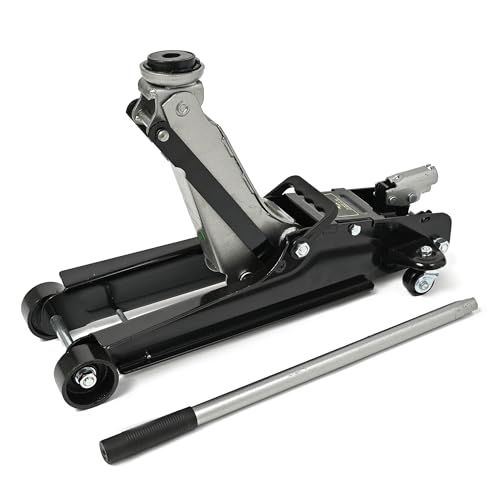 Rikopin(リコピン) ガレージジャッキ 2.5t フロアジャッキ 油圧式ジャッキ ローダウン 車用 タイヤ交換 油圧式 自動車 (2.5t-ローダウン対応-グレー×ブラック)pms dd3f726e