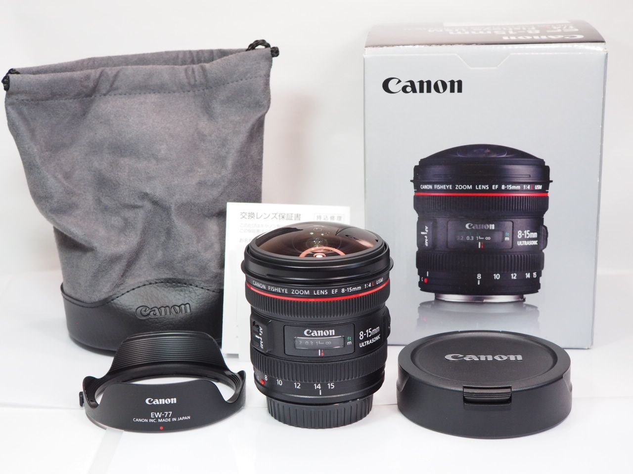 送料無料 Canon EF 8-15mm F4 L Fisheye USM 魚眼 元箱付き レンズ