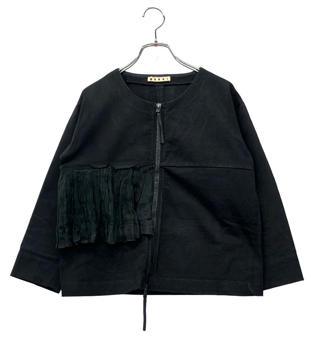 マルニ ノーカラージャケット E15THMAR49DQOTCQ17 レディース SIZE 38 (S) MARNI