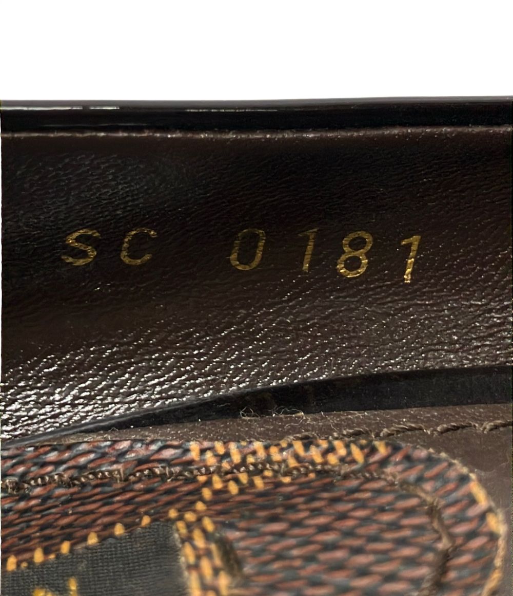 美品 ルイ・ヴィトン ダミエ オープントゥエナメルパンプス SC 0181