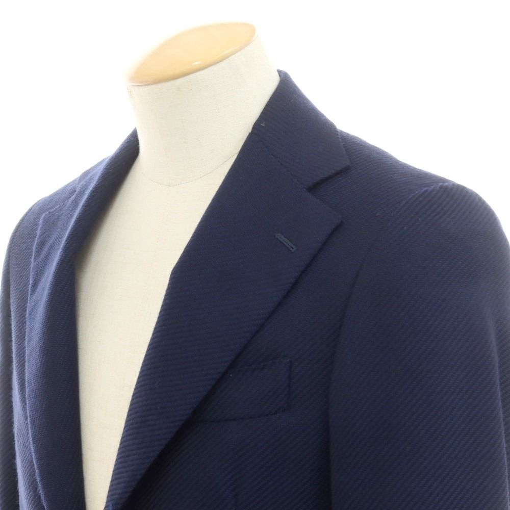 中古】ベルベスト Belvest ウール テーラードジャケット ネイビー