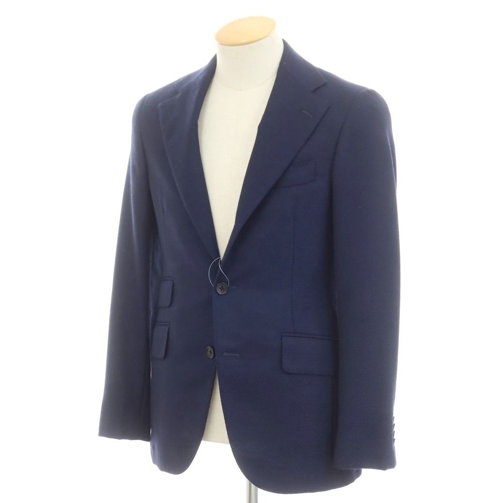 中古】ベルベスト Belvest ウール テーラードジャケット ネイビー