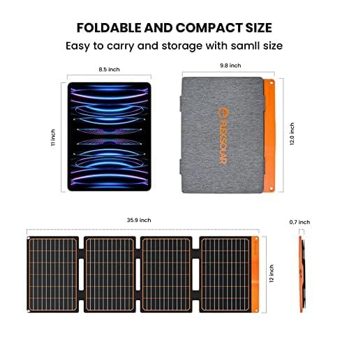 FlexSolar ソーラーパネル 40W ソーラー充電器 2 USB 高速充電