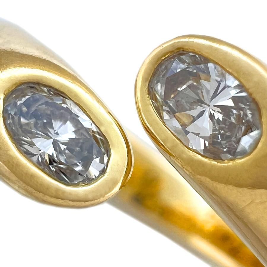 Cartier ダイヤモンドリング 750ゴールド エリプス CARTIER カルティエ リング エリプス ドゥ テッド ダイヤ 750 K18 YG