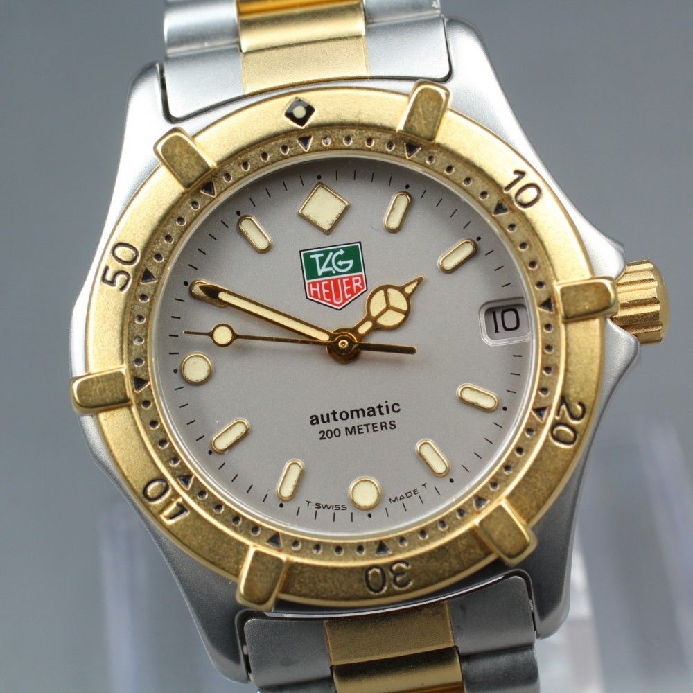稼働品】 TAG Heuer プロフェッショナル2000 665.013F グレー シルバー