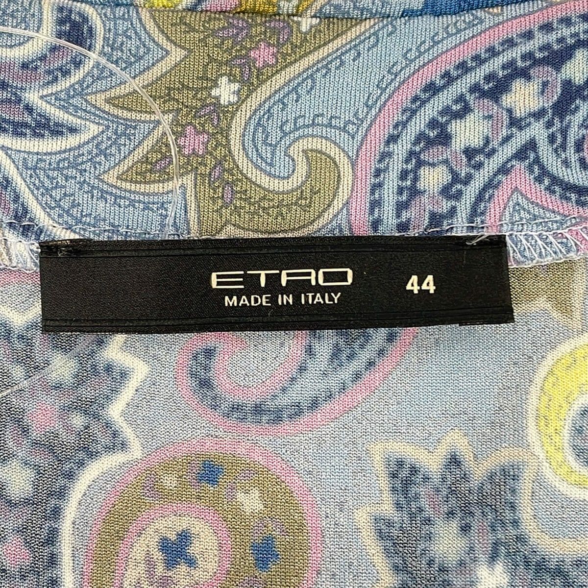 【美品】ETRO エトロ シルク フリンジ ペイズリー チュニック ETRO(エトロ) チュニック サイズ44 L レディース美品 - ライトブルー