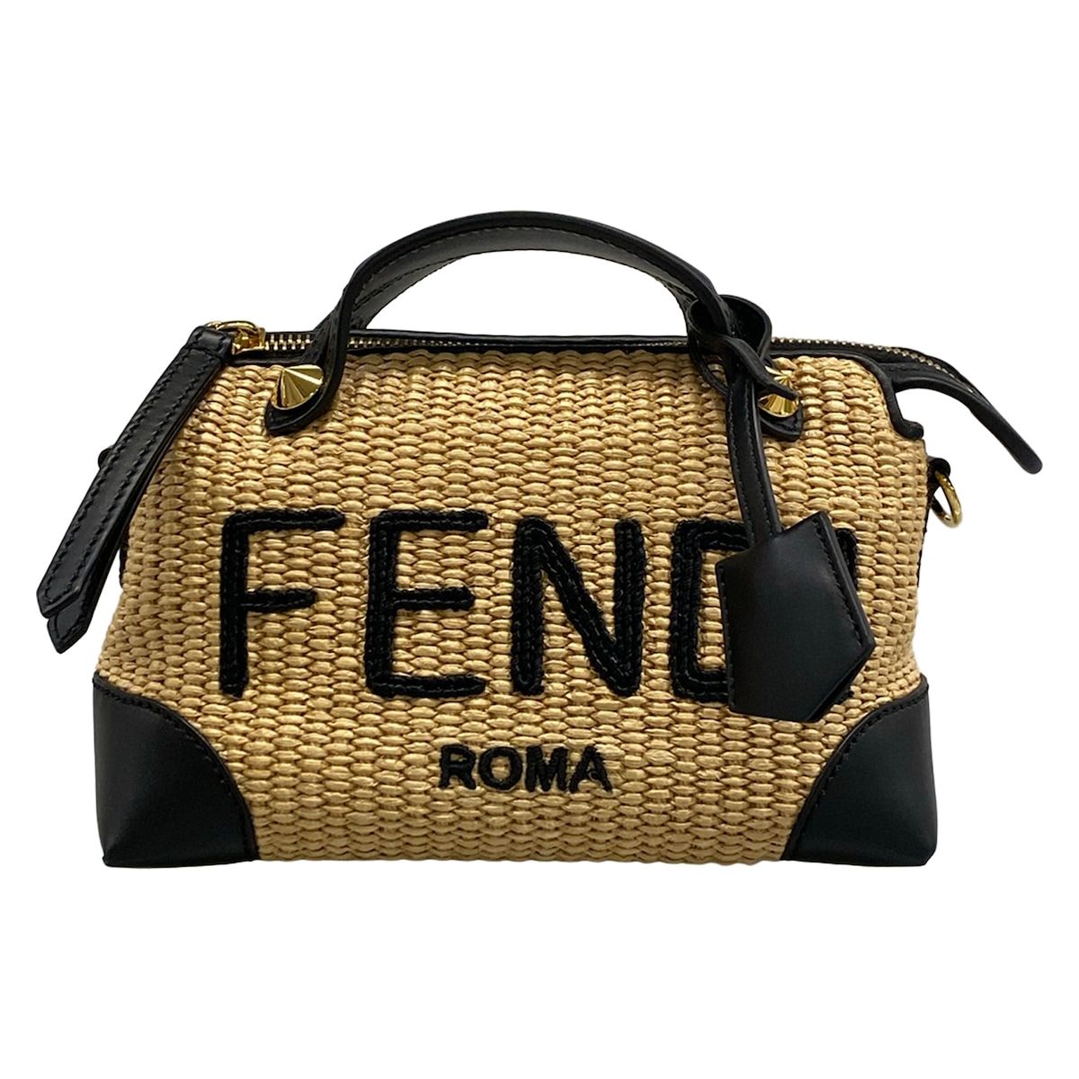 FENDI(フェンディ) ハンドバッグ美品 ミニバイザウェイ 8BL145 ベージュ×黒 レザー