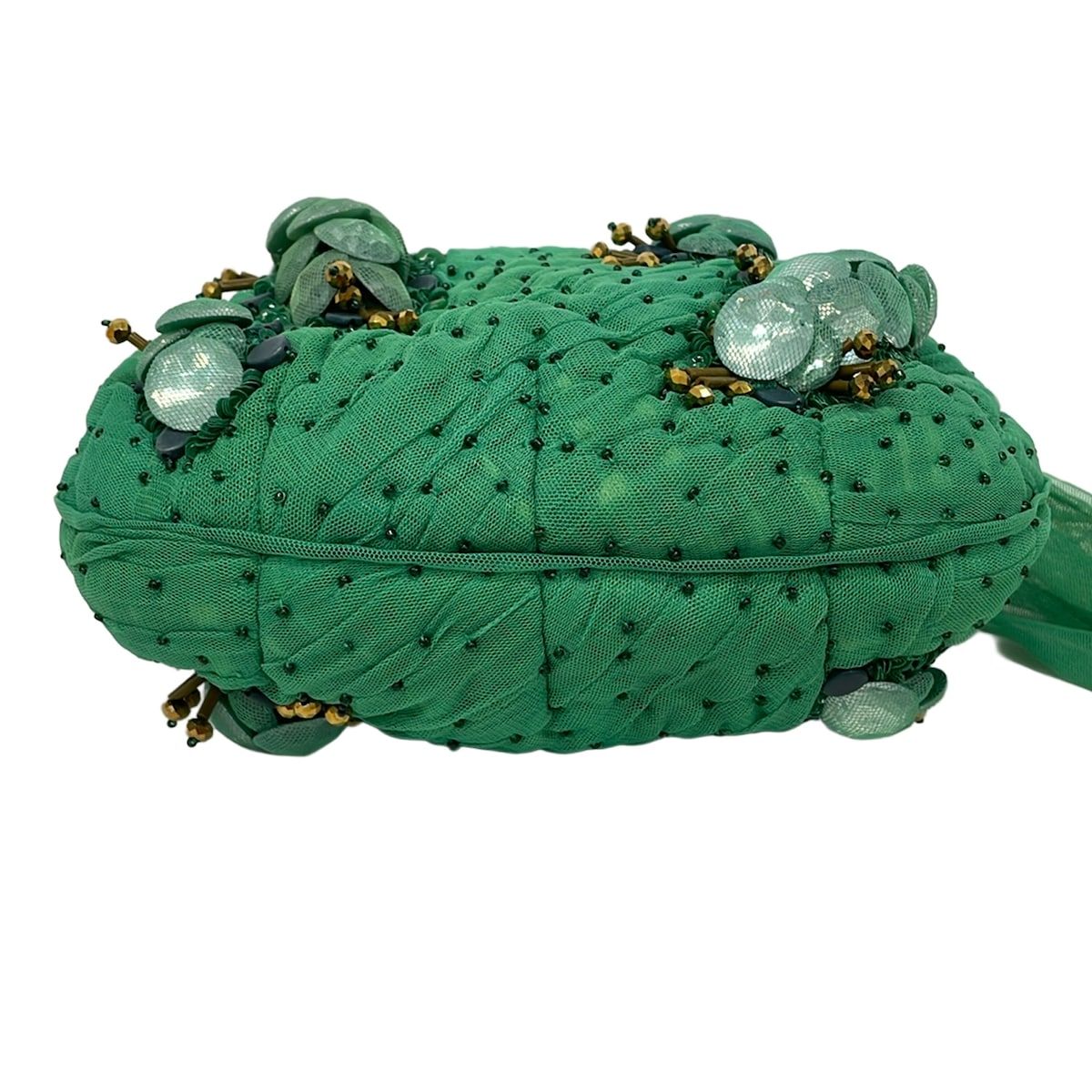 JAMIN PUECH(ジャマンピエッシェ) ハンドバッグ美品 - グリーン×マルチ